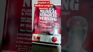 Medical surgical nursing book recommendations; Explicit of Medical surgical Nursing #nursing #nurse