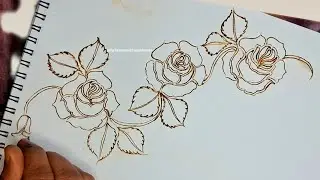 Learn Bold Rose Flower Mehndi Design | How To Draw Royal Flower Petals Tutorial | Easy Step