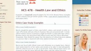 Ethics Case Study - HCS 478