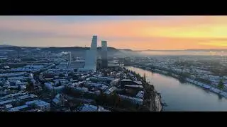 Basel Covered with Snow - Cinematic Drone Movie 2024