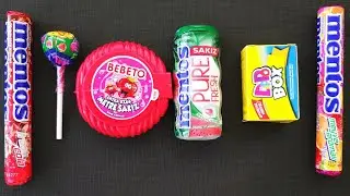 ASMR Candy Unwrapping | Lollipop, Long Strawberry Gum, Mentos Watermelon, Surprise Box, No Talking