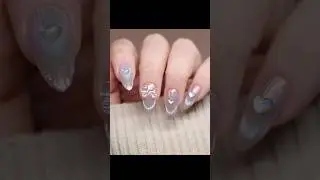 How to do lridescent glass nails #nails #nailart