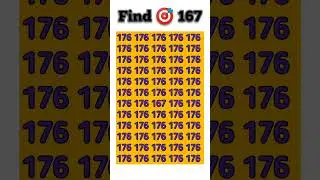 Find the Number 👉 167 in given time #shorts