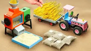 DIY Tractor Making Mini Bran Grinder | DIY The story of the tractor stuck with nails | HP Mini
