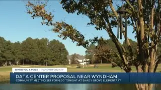 Community meeting tonight related to 400-acre data center campus plan near Wyndham