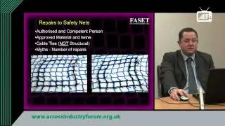 Guidance on safety nets - maintenance and test requirements. The critical points. FASET