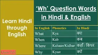 Master 'Wh' Question Words in Hindi | What, Who, How many & More Explained