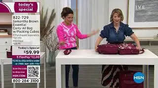 Samantha Brown Essential CarryAll Bag with Packing Cubes