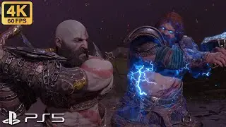 God of War Ragnarok - Thor Vs Kratos Boss Fight [4K 60FPS] [PS5]