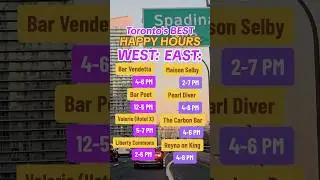 Toronto's BEST Happy Hours in the West & East Ends Of Our City! #toronto #happyhours #nightlife