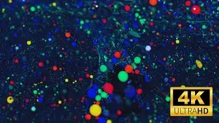 1 Hour Satisfying Background Screensaver | Colourful Abstract Acrylic Liquid | Relaxing Music | 4K