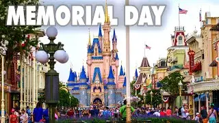 Memorial Day at Magic Kingdom 2025 - Crowds, Walkthrough, & Rides Walt Disney World [4K POV]