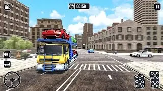US Airplane Pilot Cargo Car Transporter_ Multi Trailer Transport Drive Sim 2021_ GamePlay.