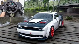 1000HP Dodge Challenger SRT Hellcat WideBody - Forza Horizon 5 | Logitech G923 Steering Wheel