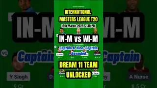 INM vs WIM Dream11 Team | Captain & Vice-Captain Picks #inmvswim #dream11team #grandleaguetips #yt