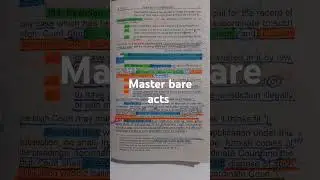 How to master Bare Acts? #judiciary #law #linkinglaws