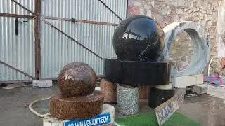 Marble floating sphere fountain,Big Marble fountain ball, Stone rolling ball, Garden globe fountain