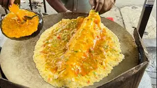 Big Egg Omelette Pav Only ₹85 in Mumbai | Egg Recipe | Omelette Street Food ￼| Human Street Food 