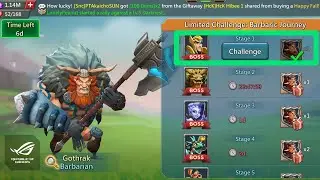Limited Challenge: Barbaric Journey Stage 1 Challenge - Lords Mobile | Without Rose Knight Clear