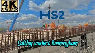 HS2 saltley viaduct Birmingham England 4K