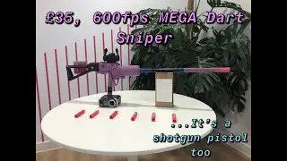 Nerf MEGA DMR, Void's Vanquish. My Drain Blaster MOD. Launches Mega Darts up to 600fps.