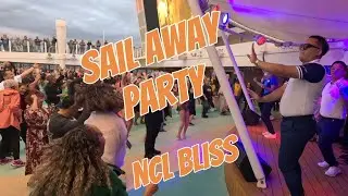 Sail away party at Norwegian cruise line 