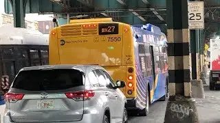 2018 New Flyer XD40 #7550 on the Bx27 at Westchester Avenue and Morrison Avenue