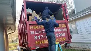 Illinois Fastest Junk Removal Service At Work In Aurora! #hoarderhouseAuroraIllinois