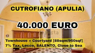 КУТРОФИАНО (Апулия) САЛЕНТО, Таунхаус + Терраса + Сад 40K [Рядом с Лечче и морем] LECCE Prov