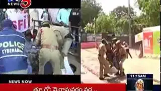 Scramble Between Police and ABVP, SFI Students at Medical Counselling Centre : TV5 News