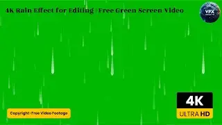 4K Rain Effect for Editing Free Green Screen Video | #greenscreen #rain #raineffects #vfx #video