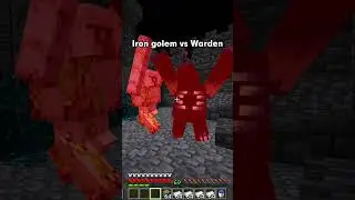 Minecraft Iron Golem Vs Warden! #shorts