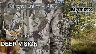 King's Camo XK7 hunting camo in Human and Deer Vision on 14 Backgrounds