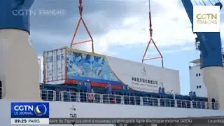 Station spaciale chinoise : la fus&eacute;e porteuse Longue Marche-5B Y4 arrive au site de lancement