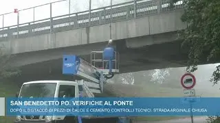 San Benedetto Po: verifiche sul ponte dopo la caduta del blocco di cemento