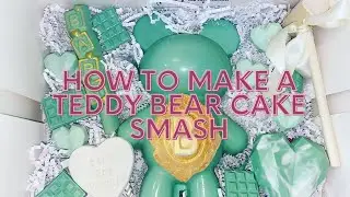 diy/ how to make your own chocolate teddy bear breakable smash cake filled with candies