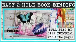 DIY low budget BOOK including the easy string book binding ~ FULL TUTORIAL