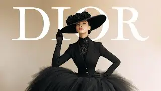 High Fashion Theme - Striking Models in a Minimalist Gallery Setting for Style Background of DIOR