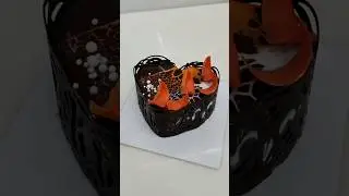 Amazing heart shape chocolate mirror glaze cake decorating ideas #cake #reels #chocolatemirrorglaze