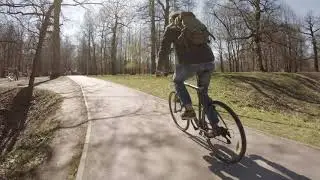 Riding Bicycle in the park