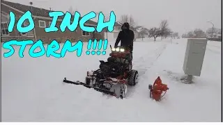 Toro Grandstand Multiforce plowing snow