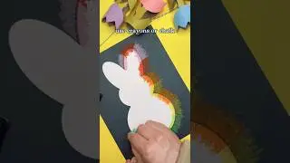 Easy Spring Bunny Craft for Kids | Fun Easter Art with Crayons or Chalk Pastel! 🐰