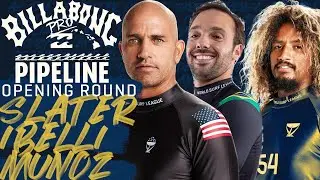 Kelly Slater, Ibelli, Munoz | Billabong Pro Pipeline 2023 - Opening Round Heat Replay