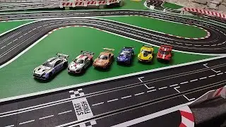 Carrera digital 132 /modified track/ 6 cars on the track!
