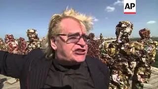 Exhibit of recycled garbage turned into sculptures held in Tel Aviv