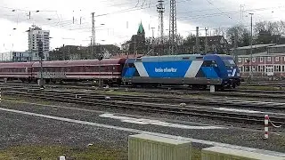 Sonderzug ( Kassel Huskies Eishockey ) Abfahrt , im Hauptbahnhof Kassel