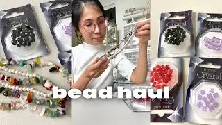 STUDIO VLOG | bead haul , mix gemstones & crystals, fresh water pearls