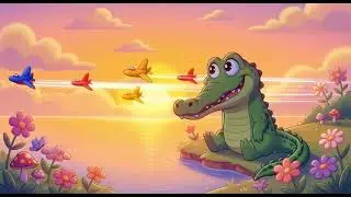 &bdquo;Crocodilul Zburător și Cele Trei Avioane&rdquo;-Cantec educativ pentru copii