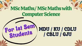 For Msc Maths 1st semester | Complex Analysis || Msc | MDU | Real Analysis | KU | CDLU | CBLU || GJU