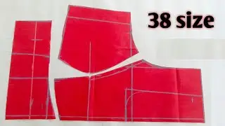 38 size थ्री पीससे प्रिंस कट ब्लाउज कटिंग । 3 piece Princess cut blouse cutting and stitching ।